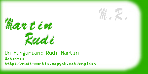 martin rudi business card